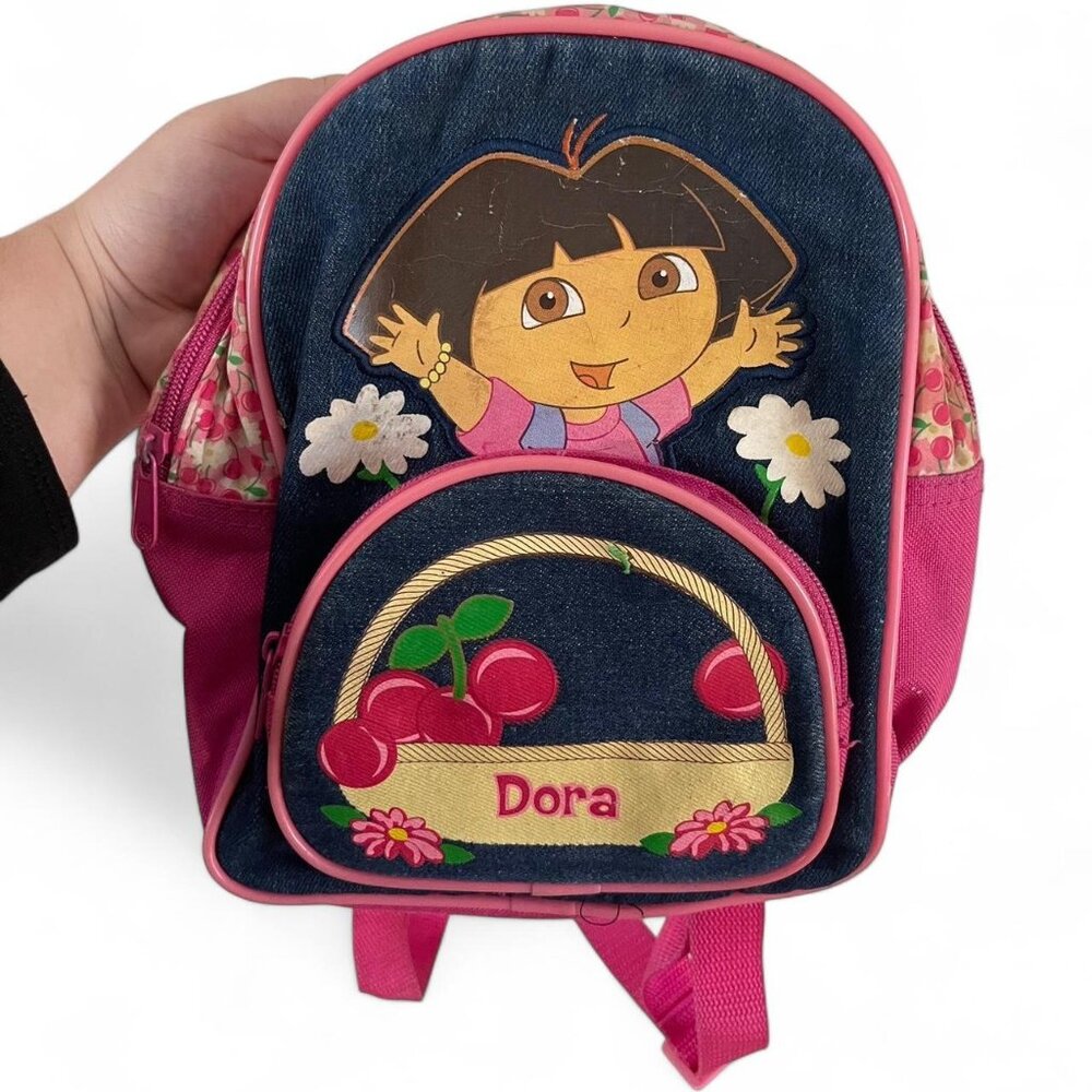 Global Design Concepts Dora zippered backpack RARE cherry blossom design 12x8"